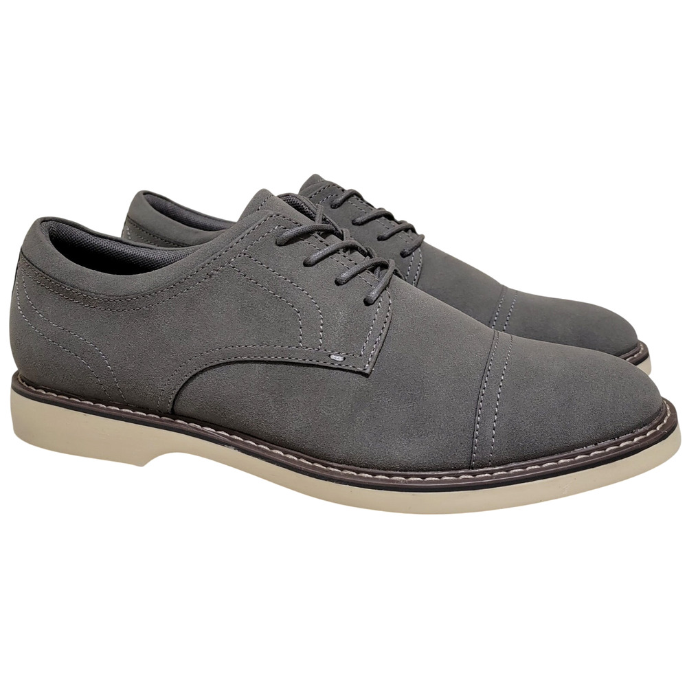 Alfani Men Theo Microsuede Cap Toe Derby Oxfords Size US 11M Grey